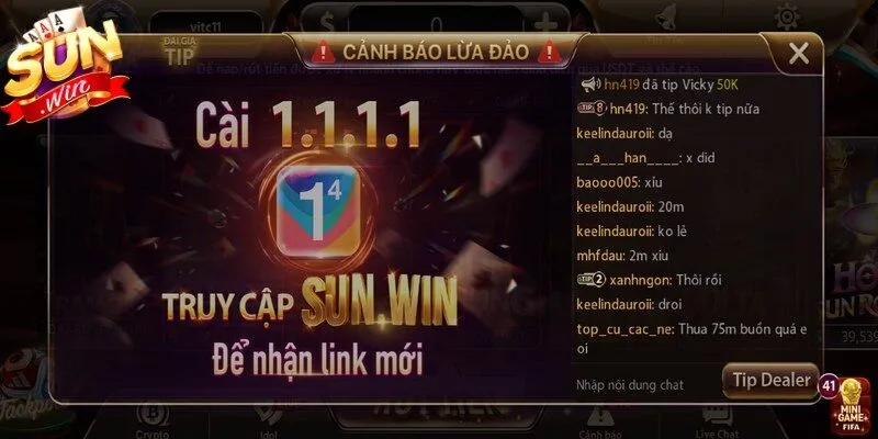 Cách vào Sunwin khi bị chặn (VPN/DNS) bằng ứng dụng 1.1.1.1